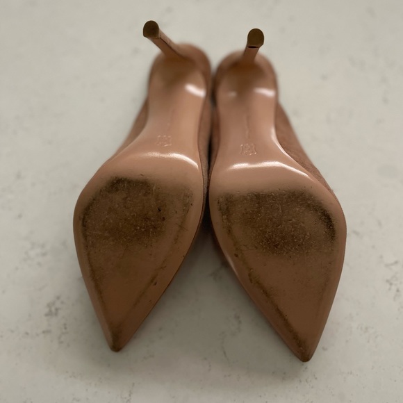 Gianvito Rossi Beige Suede Fanny Mules - Picture 3 of 5